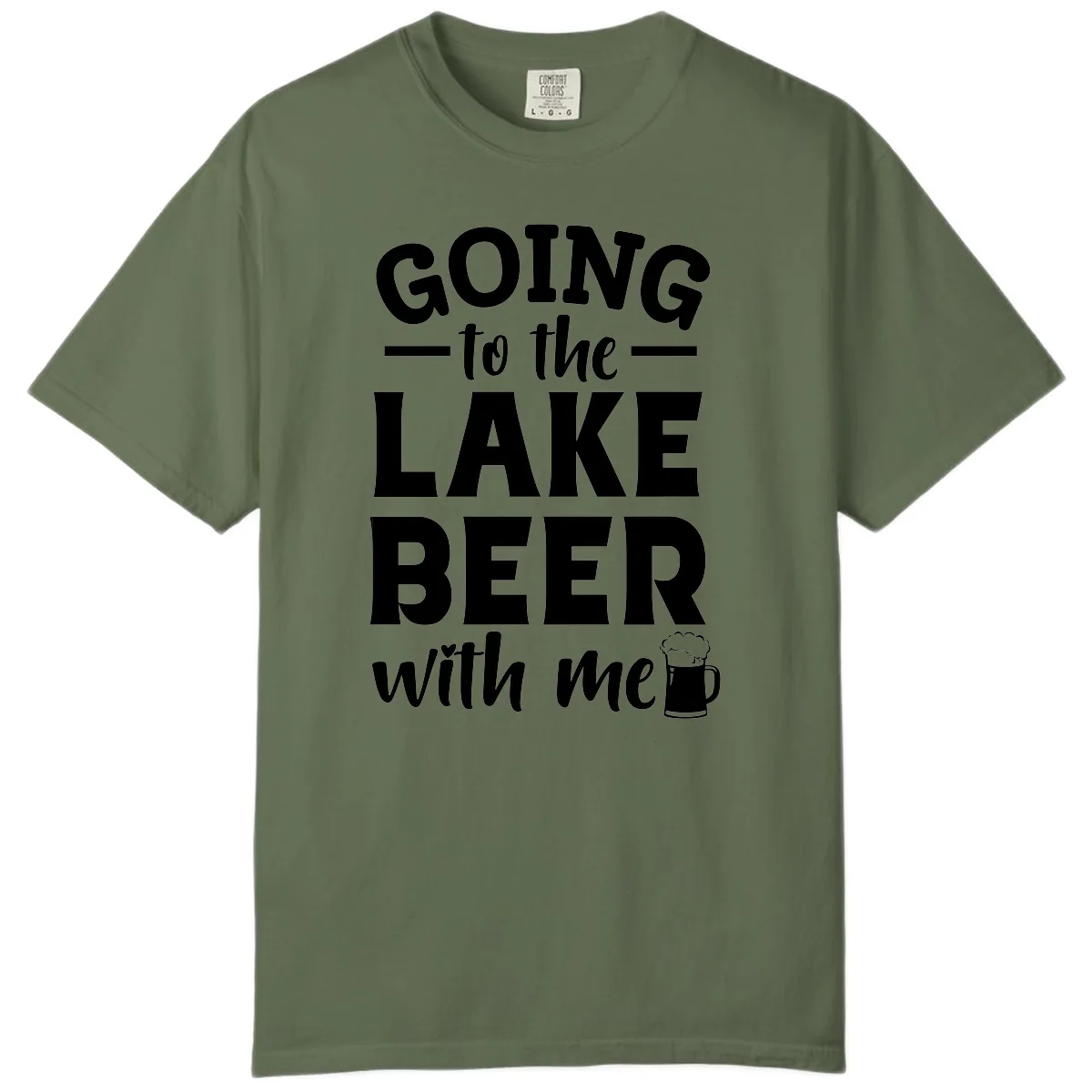 Going To The Lake Beer With Me Comfort Color in Sage