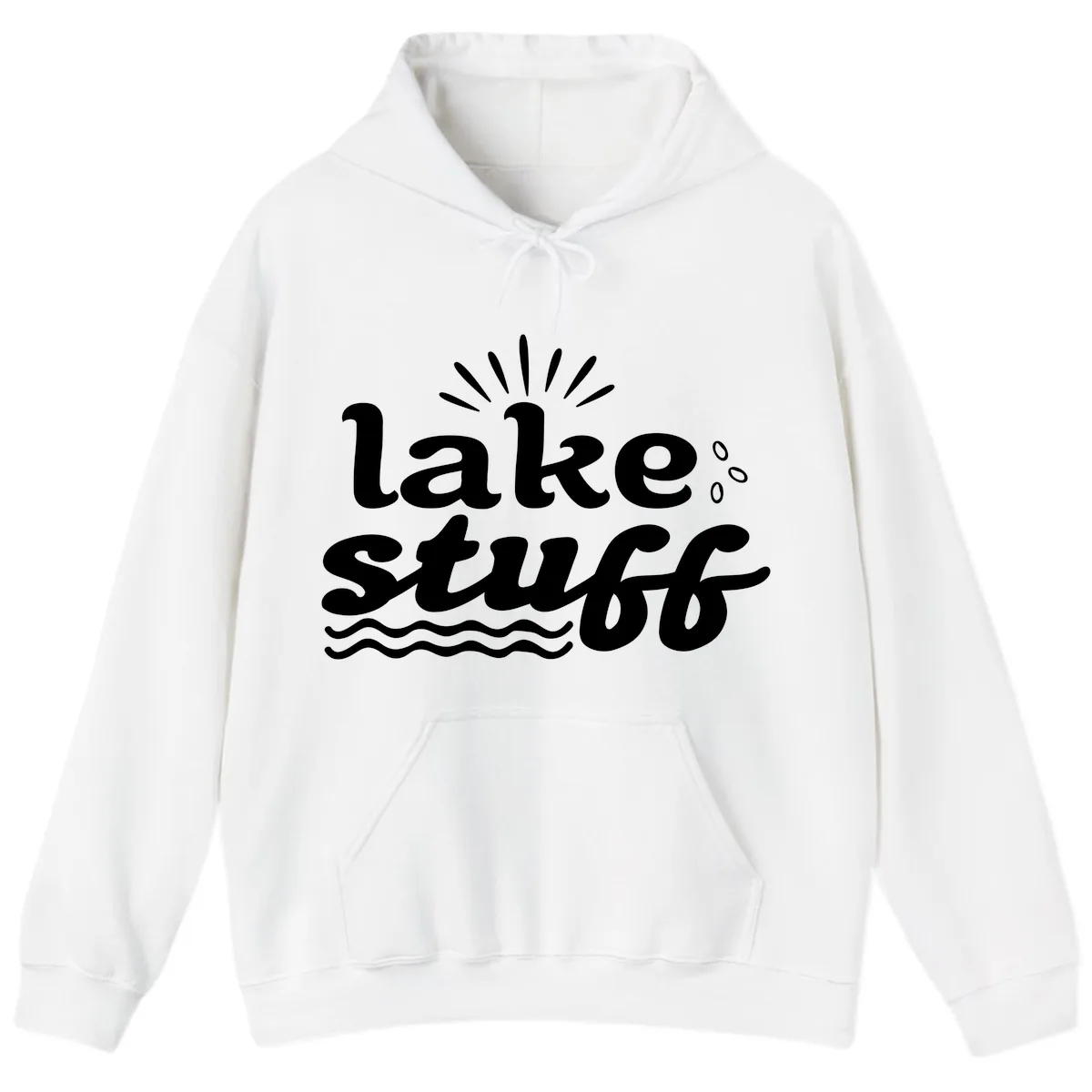 Lake Stuff Fun Lake Vibes Hoodie in White