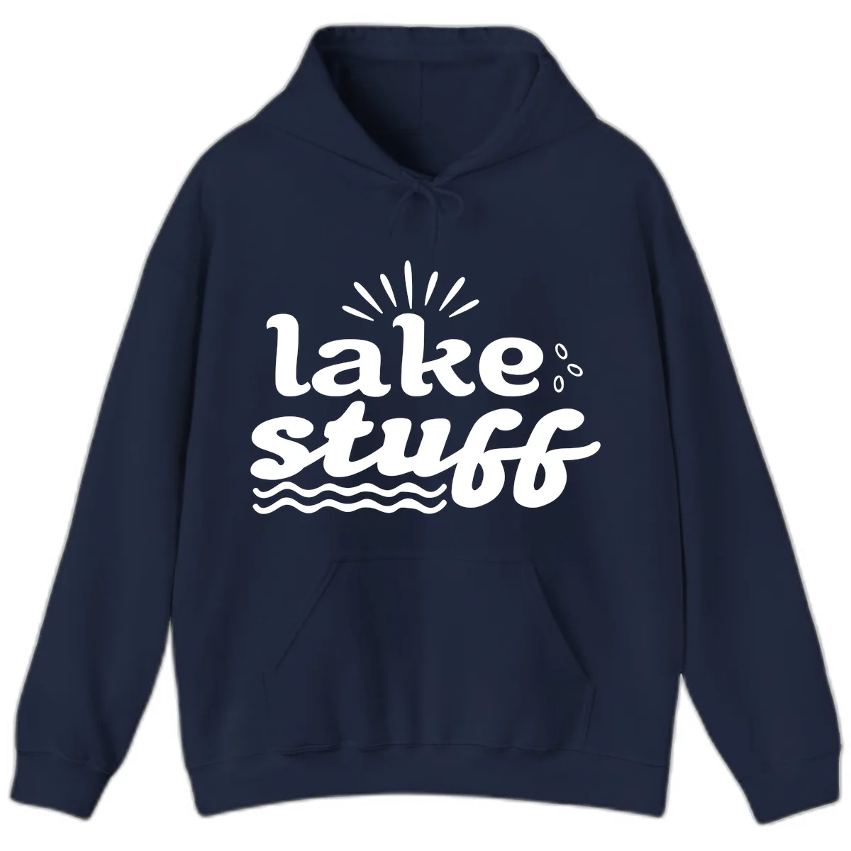 Lake Stuff Fun Lake Vibes Hoodie in Navy