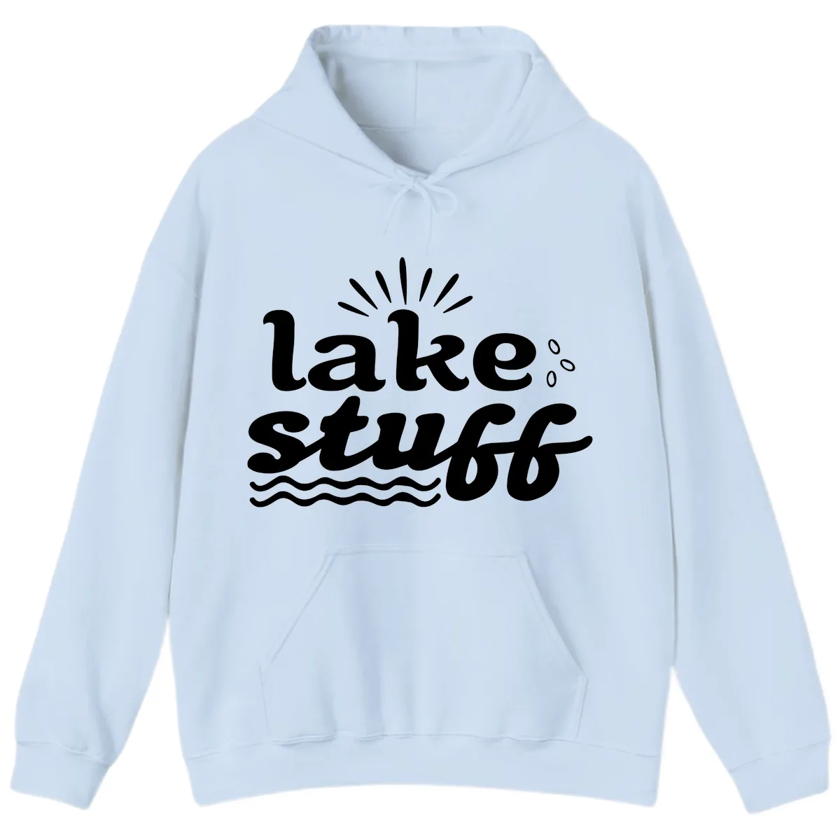 Lake Stuff Fun Lake Vibes Hoodie in Light Blue