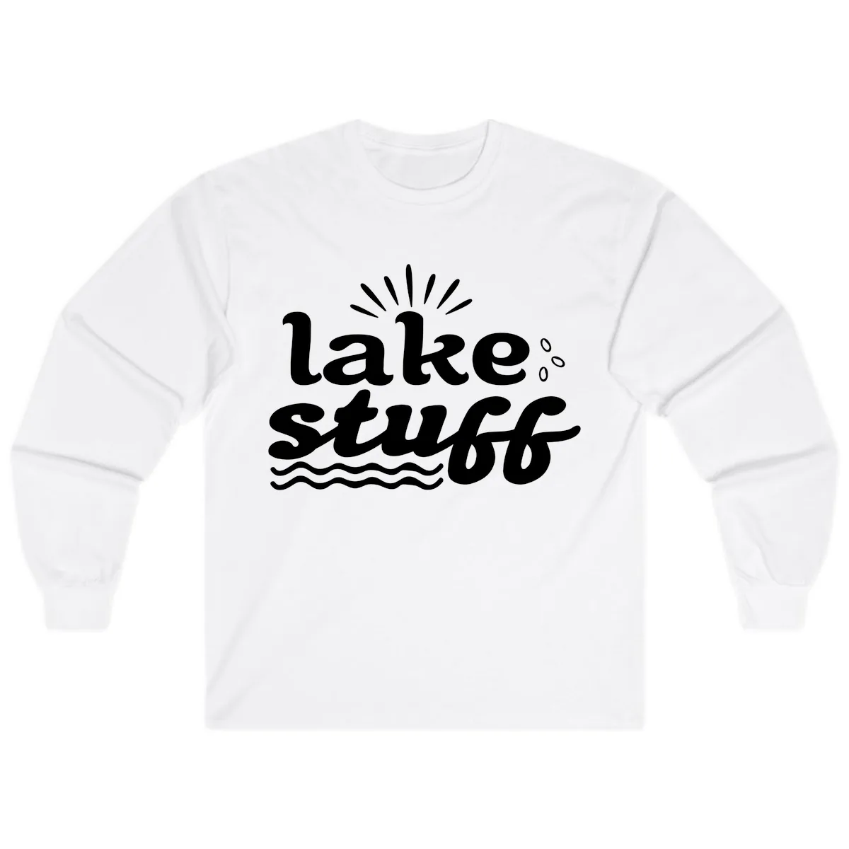 Lake Stuff Fun Lake Vibes Long Sleeve in White