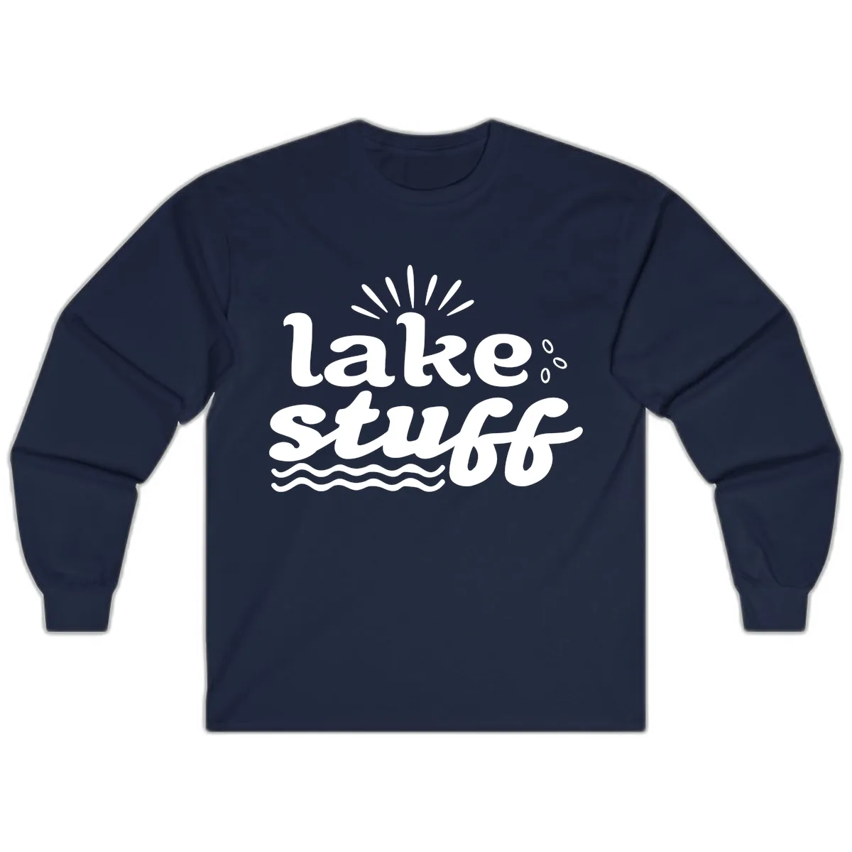 Lake Stuff Fun Lake Vibes Long Sleeve in Navy
