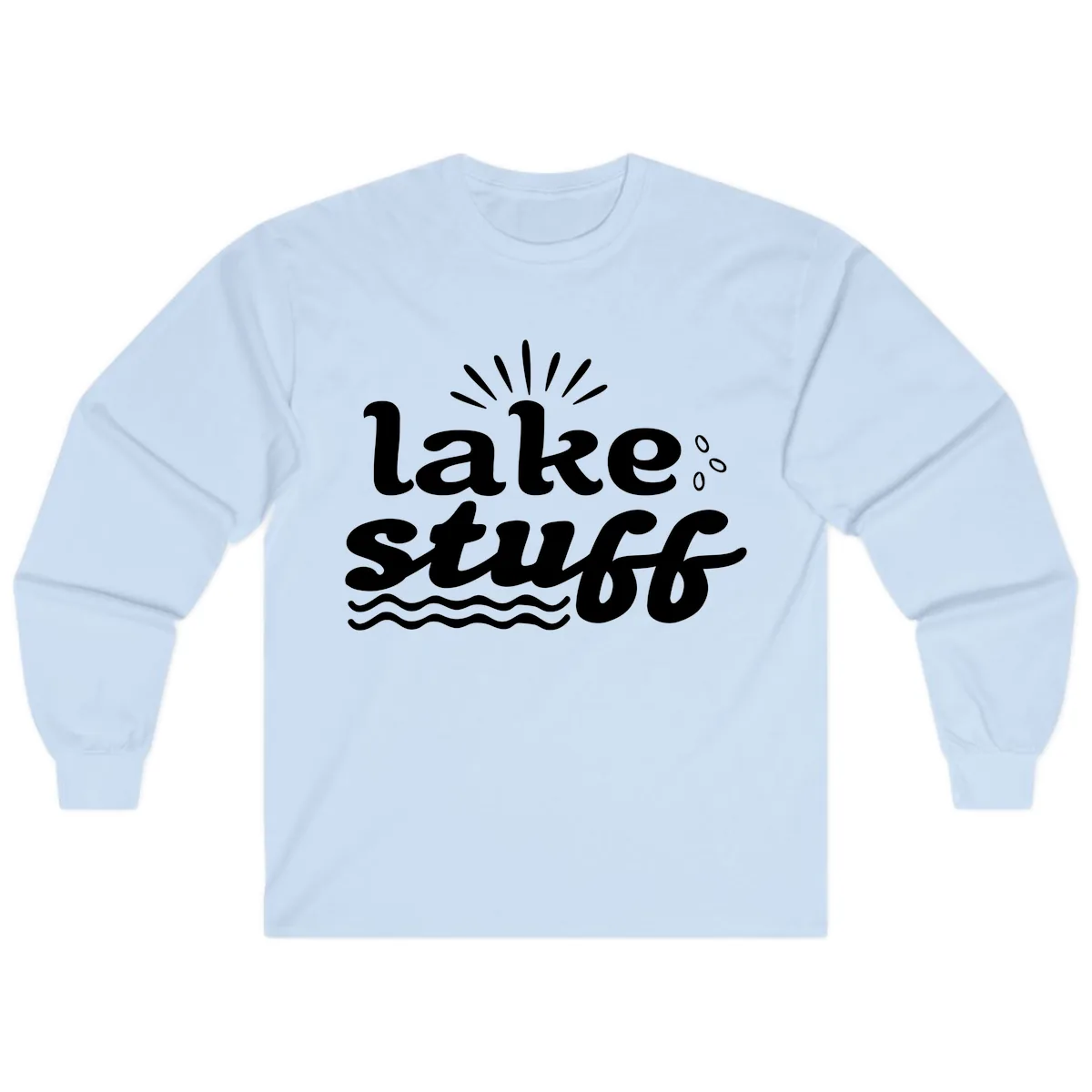 Lake Stuff Fun Lake Vibes Long Sleeve in Light Blue
