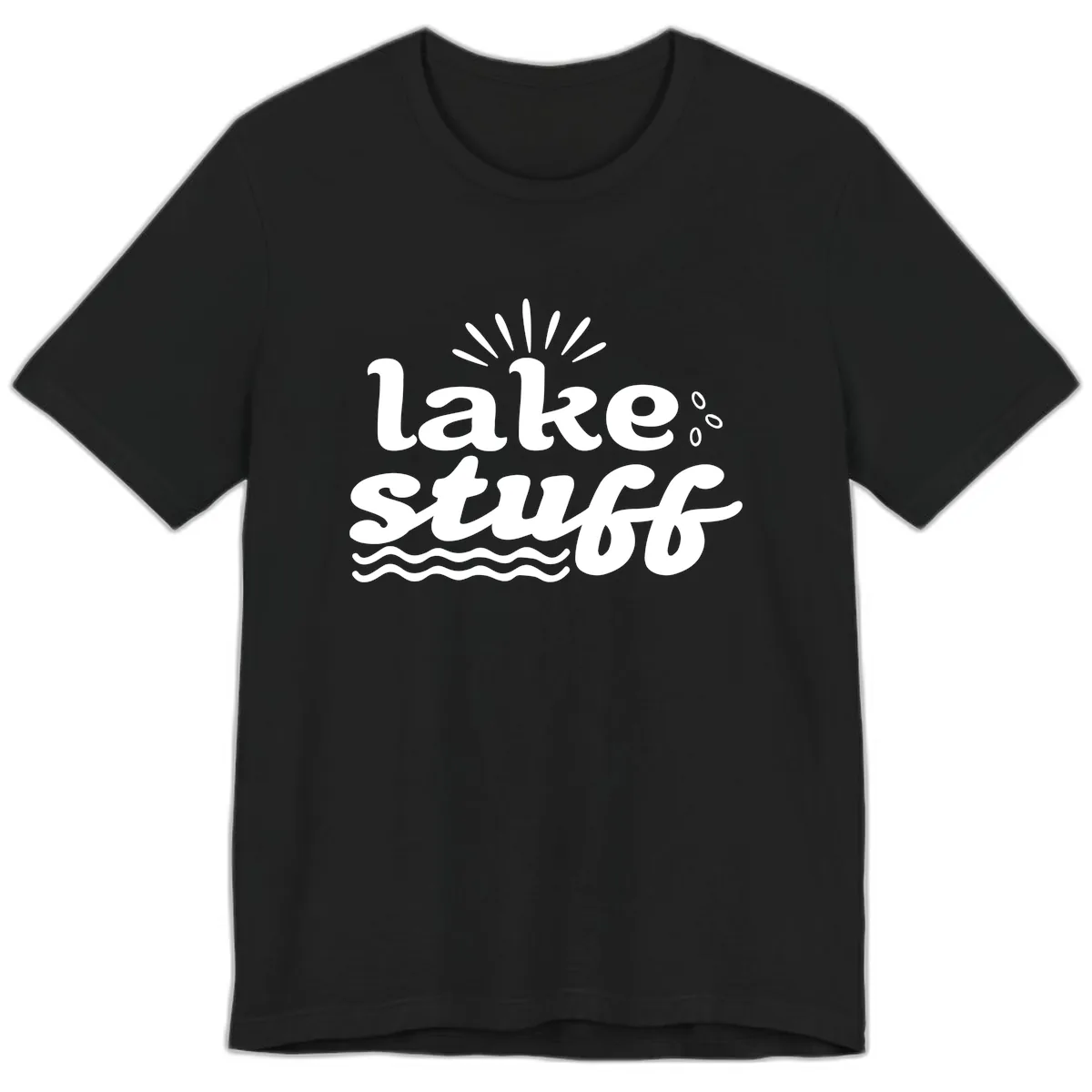 Lake Stuff Fun Lake Vibes Premium T-Shirt in Black