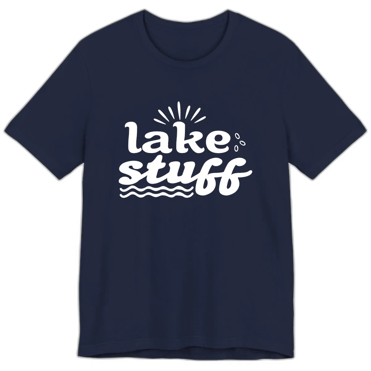Lake Stuff Fun Lake Vibes Premium T-Shirt in Navy