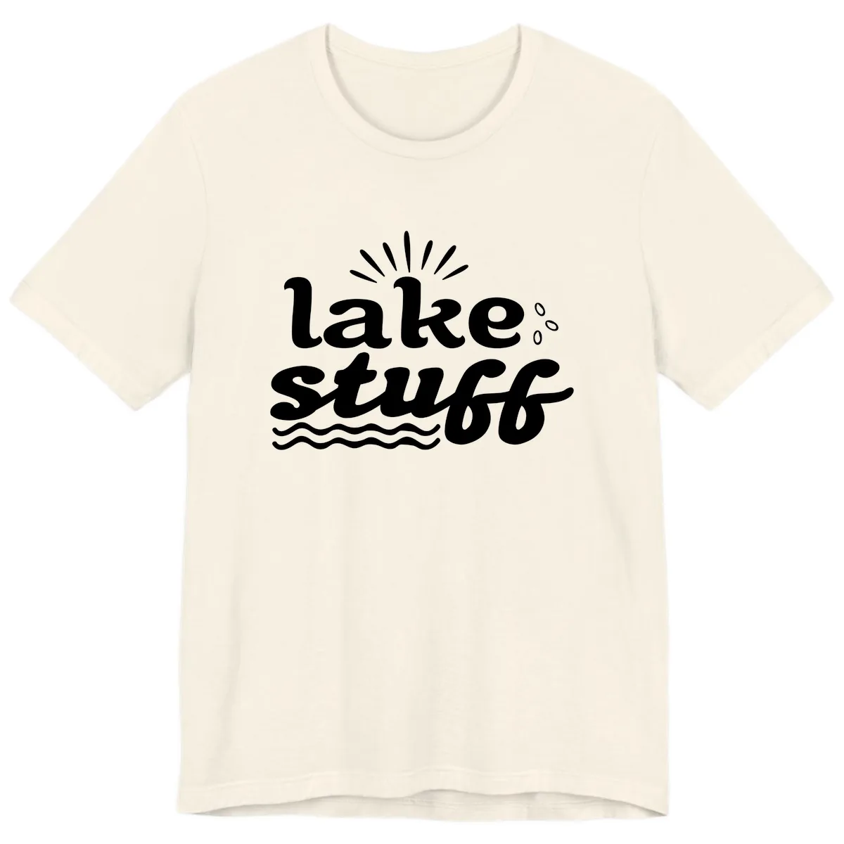 Lake Stuff Fun Lake Vibes Premium T-Shirt in Natural