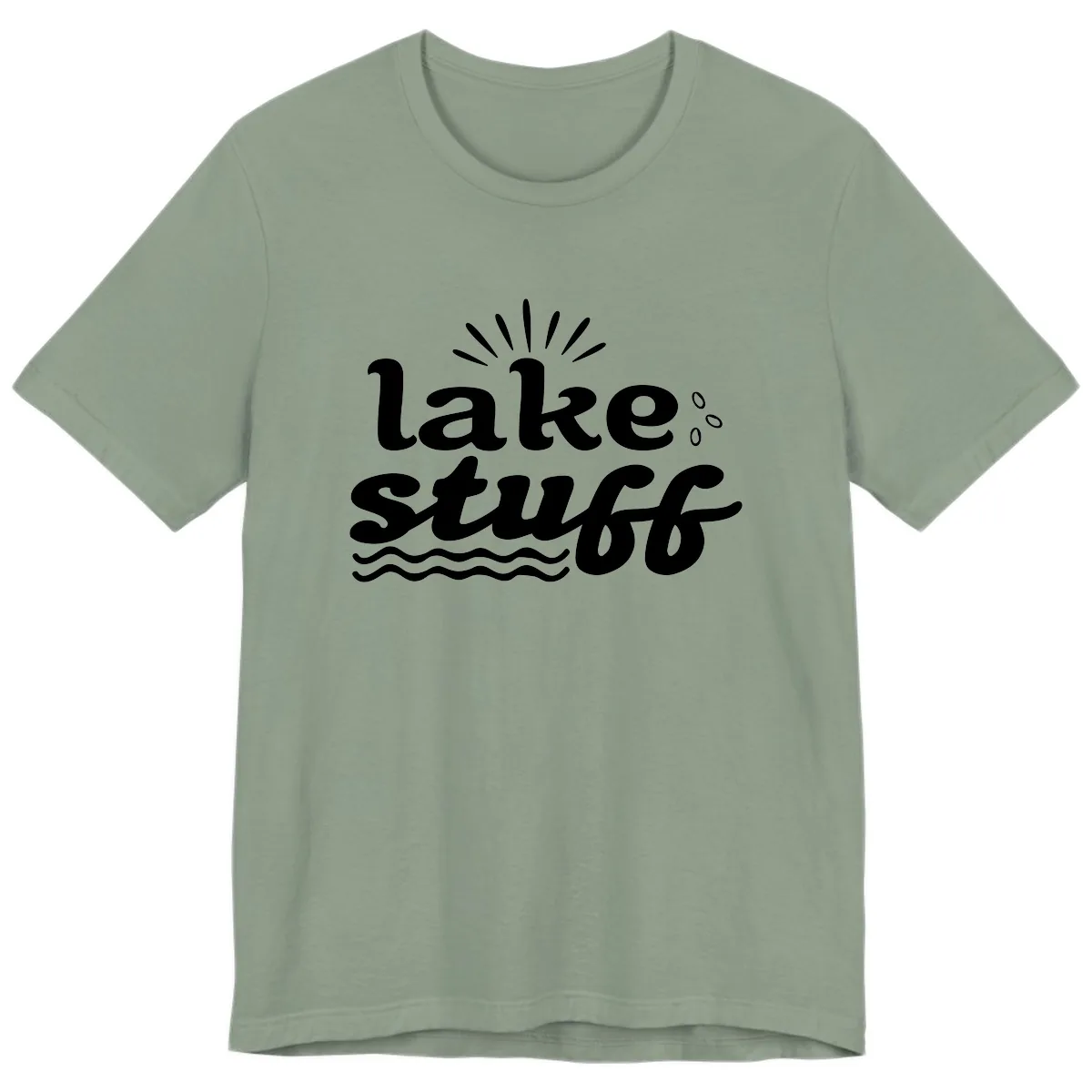Lake Stuff Fun Lake Vibes Premium T-Shirt in Sage