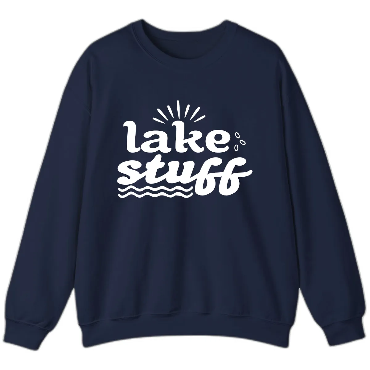 Lake Stuff Fun Lake Vibes Sweatshirt in Navy