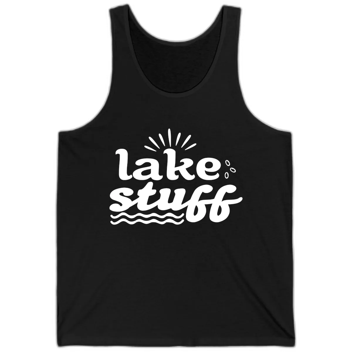 Lake Stuff Fun Lake Vibes Tank in Black
