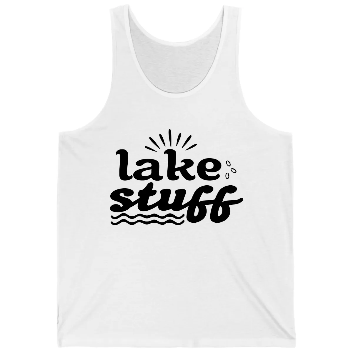 Lake Stuff Fun Lake Vibes Tank in White