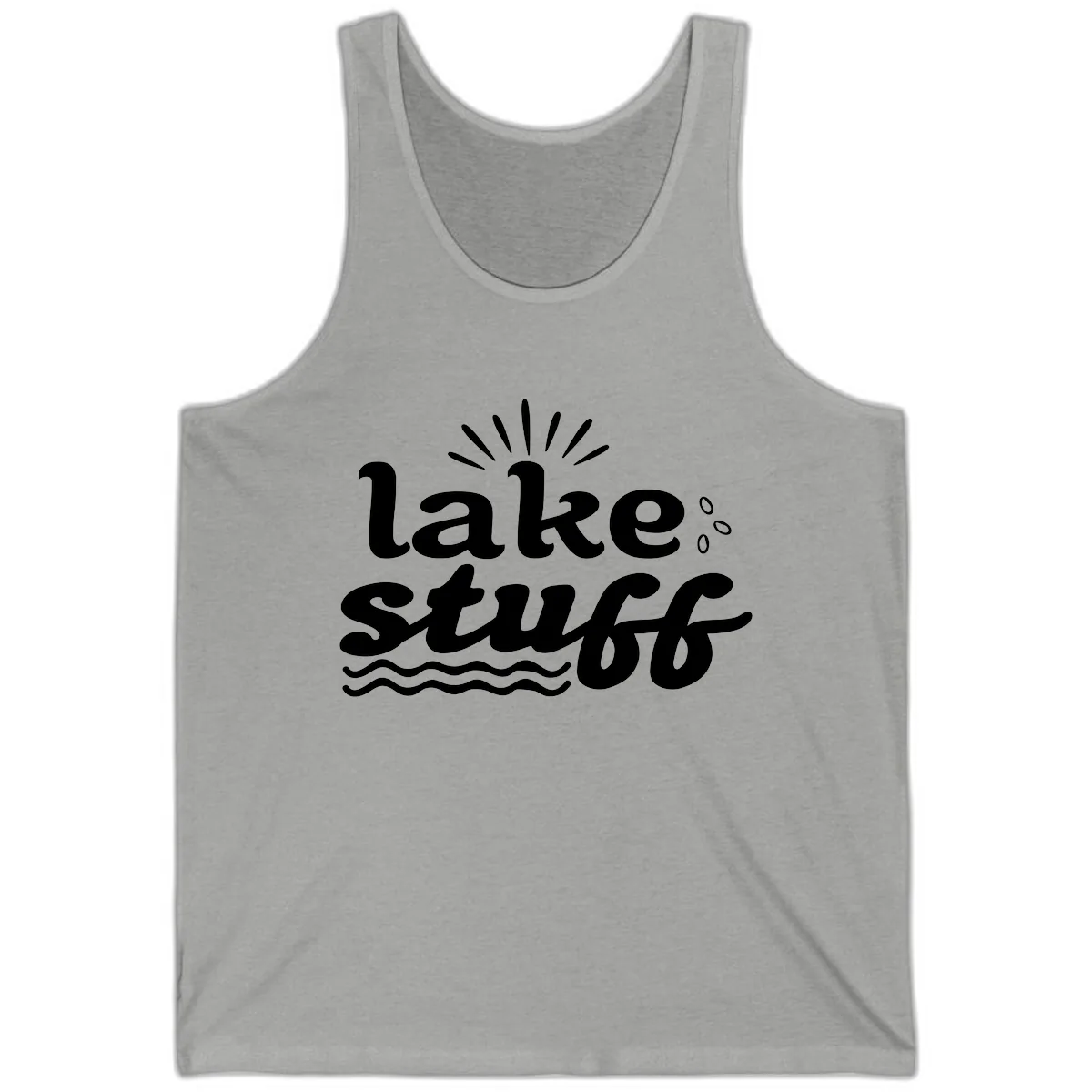 Lake Stuff Fun Lake Vibes Tank in Athletic Heather
