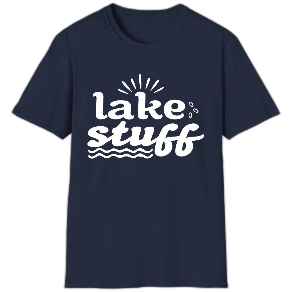 Lake Stuff Fun Lake Vibes T-Shirt in Navy