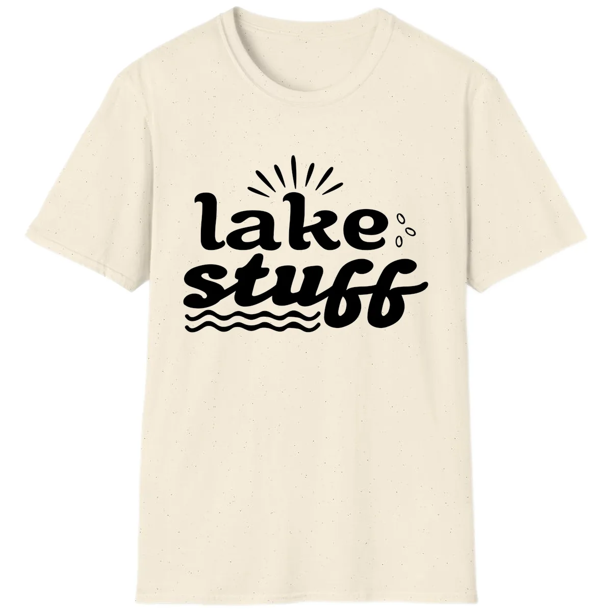 Lake Stuff Fun Lake Vibes T-Shirt in Natural