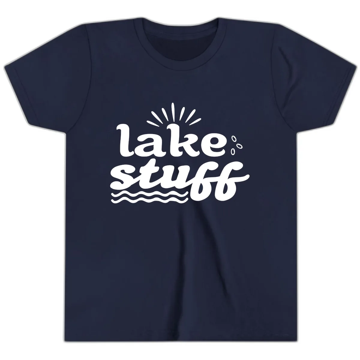 Lake Stuff Fun Lake Vibes Youth T-Shirt in Navy