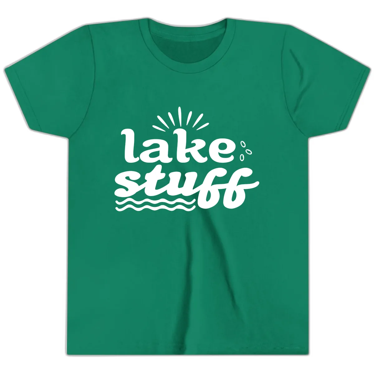 Lake Stuff Fun Lake Vibes Youth T-Shirt in Kelly