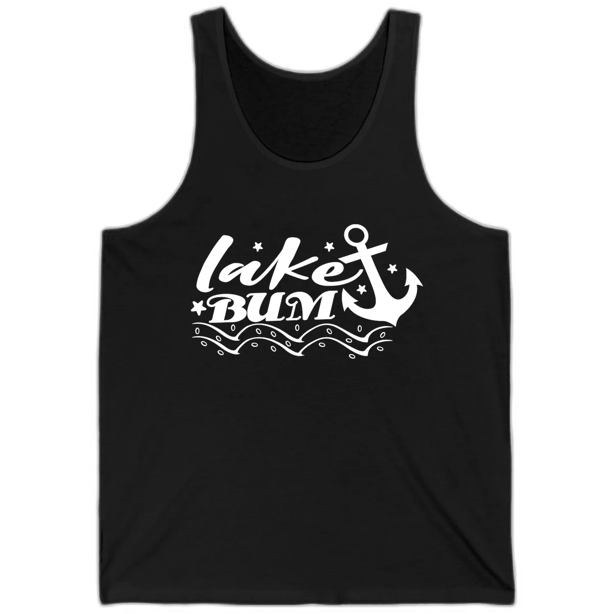 Lake Bum Anchor and Waves Design Tank in Black