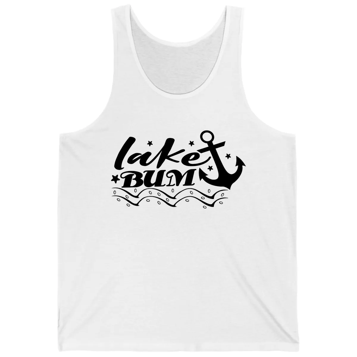 Lake Bum Anchor and Waves Design Tank in White