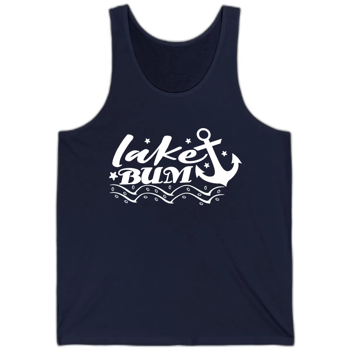 Lake Bum Anchor and Waves Design Tank in Navy