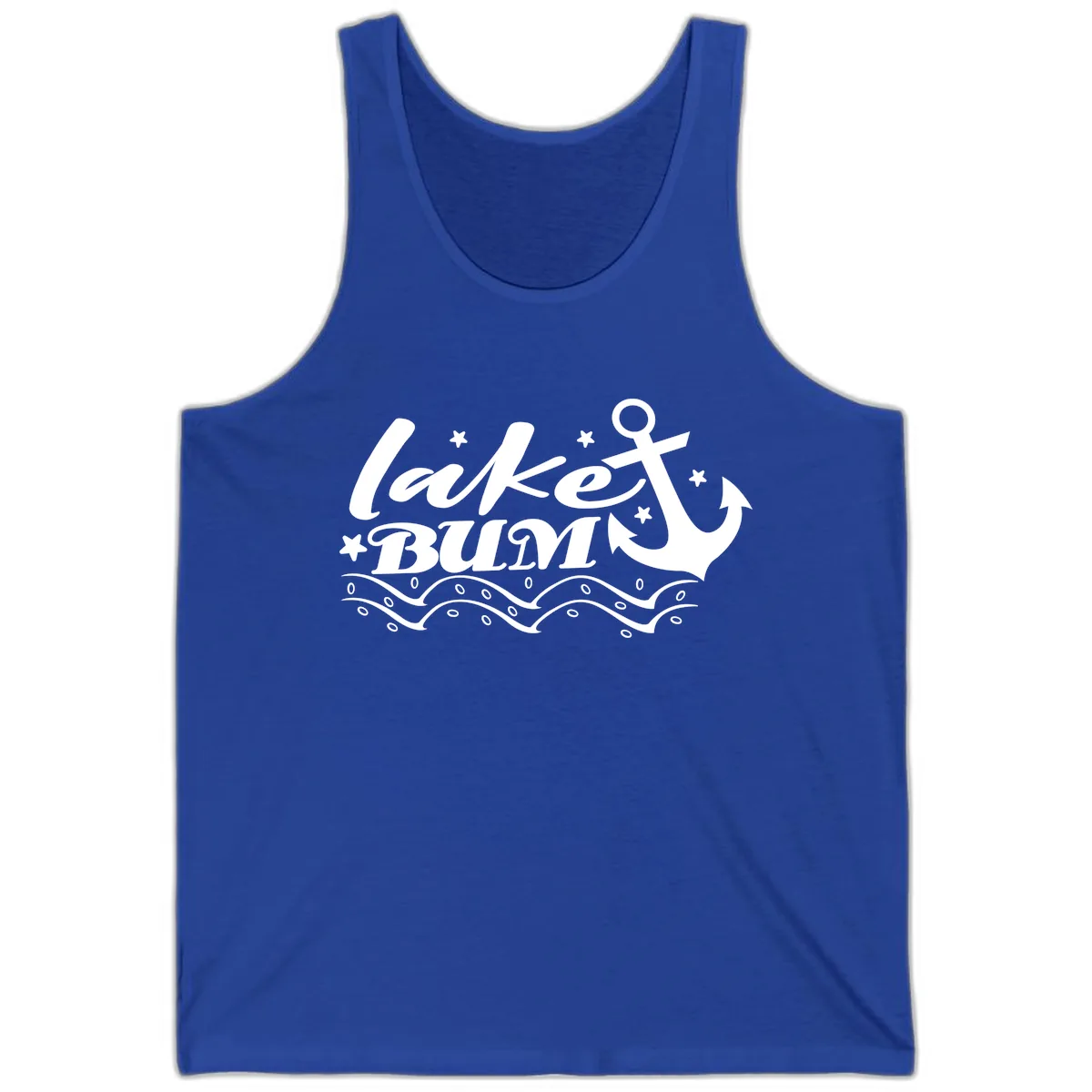 Lake Bum Anchor and Waves Design Tank in True Royal