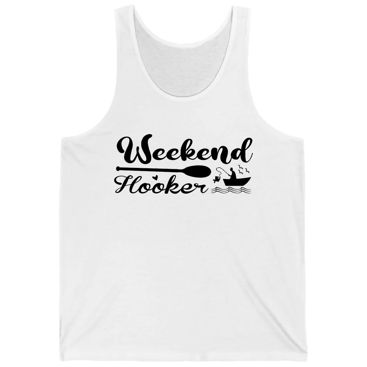 Weekend Hooker Fishing Design Tank in White