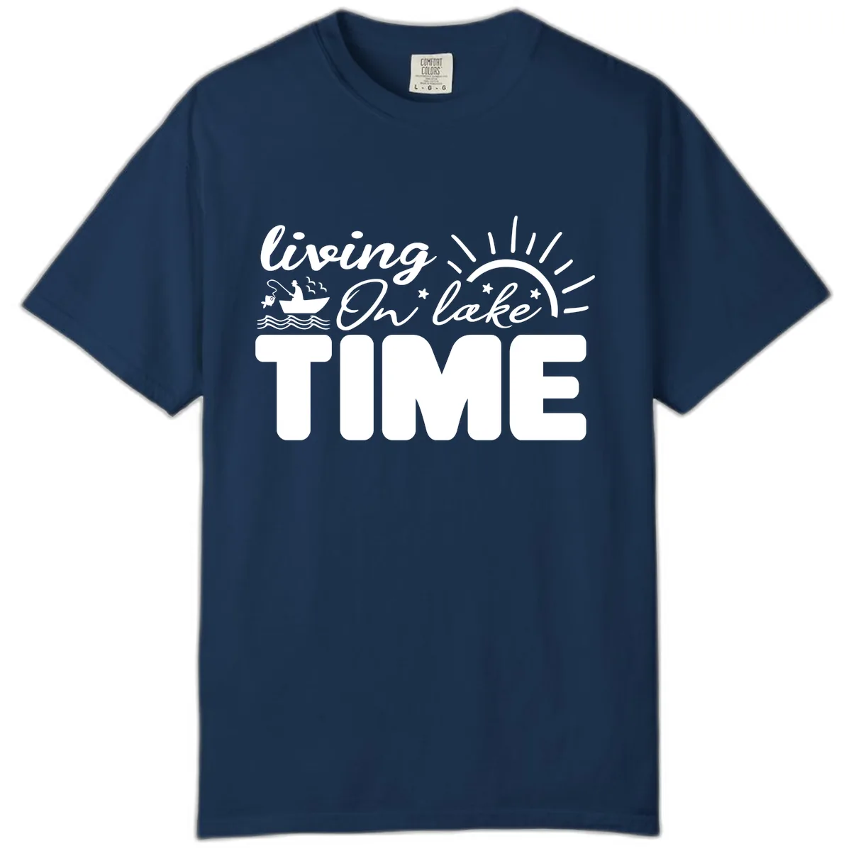 Living On Lake Time Design Comfort Color in Navy