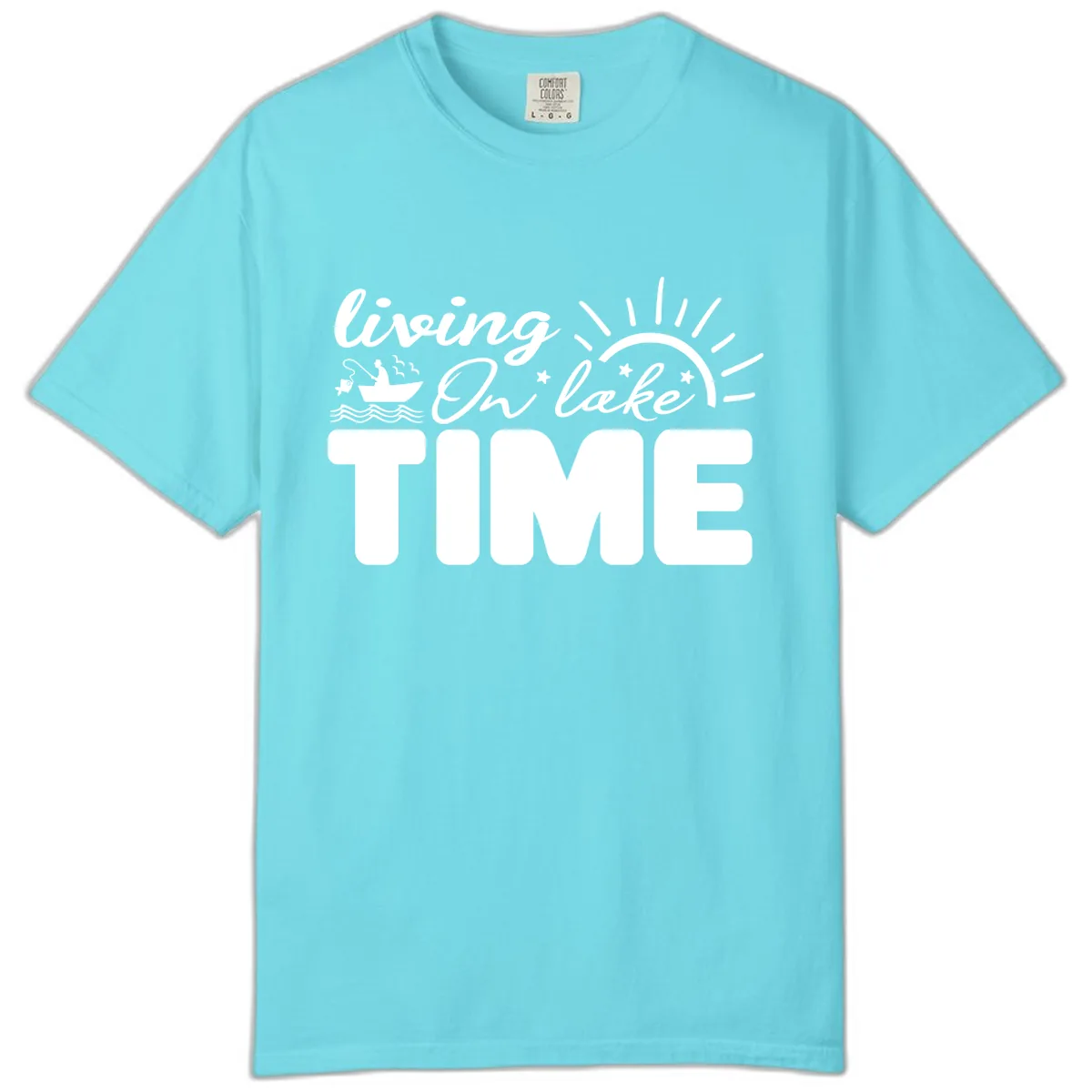 Living On Lake Time Design Comfort Color in Lagoon Blue