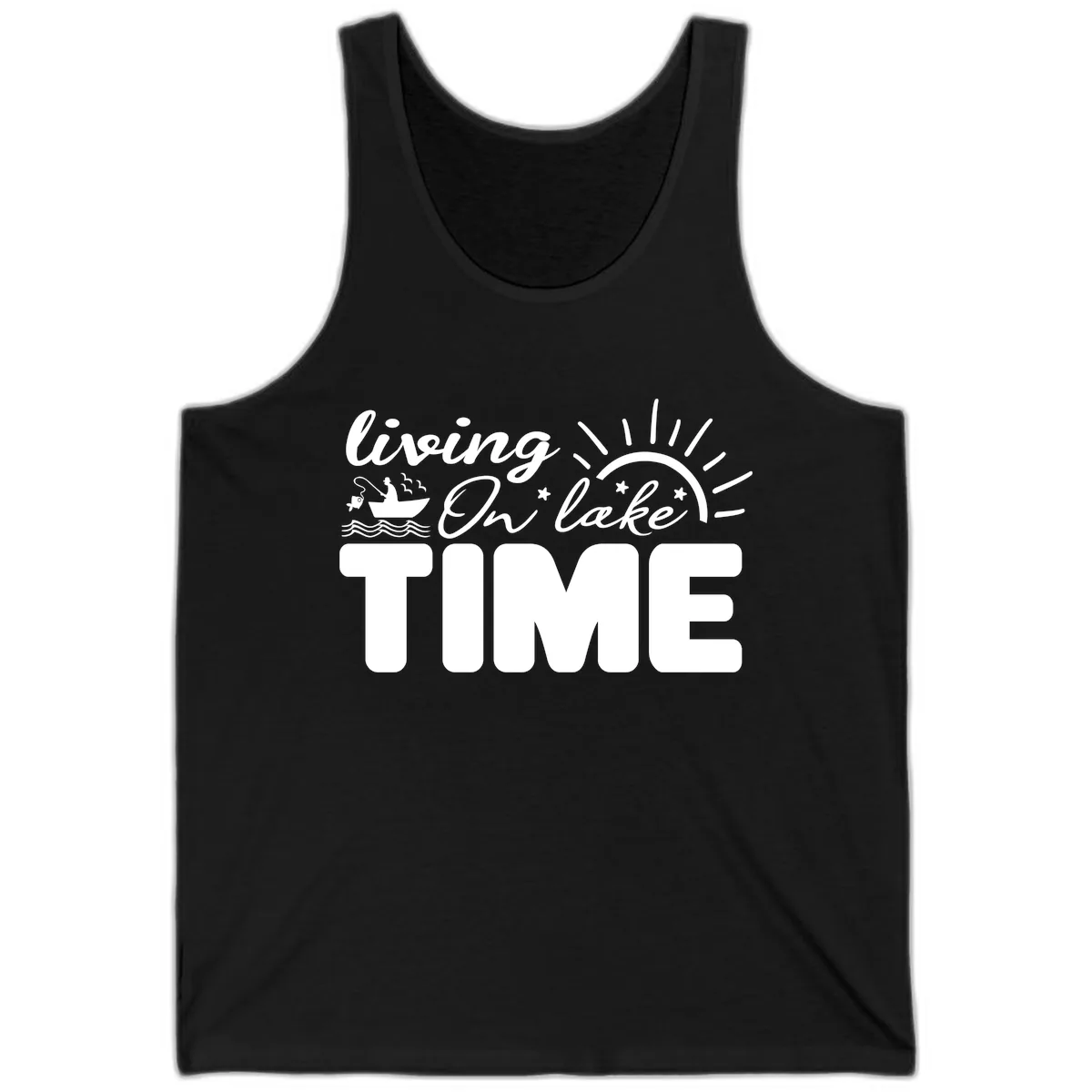 Living On Lake Time Design Tank in Black