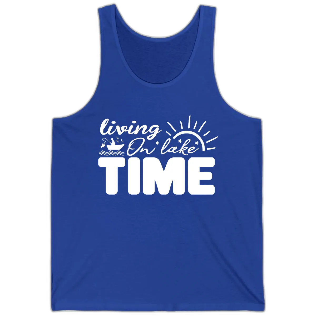 Living On Lake Time Design Tank in True Royal