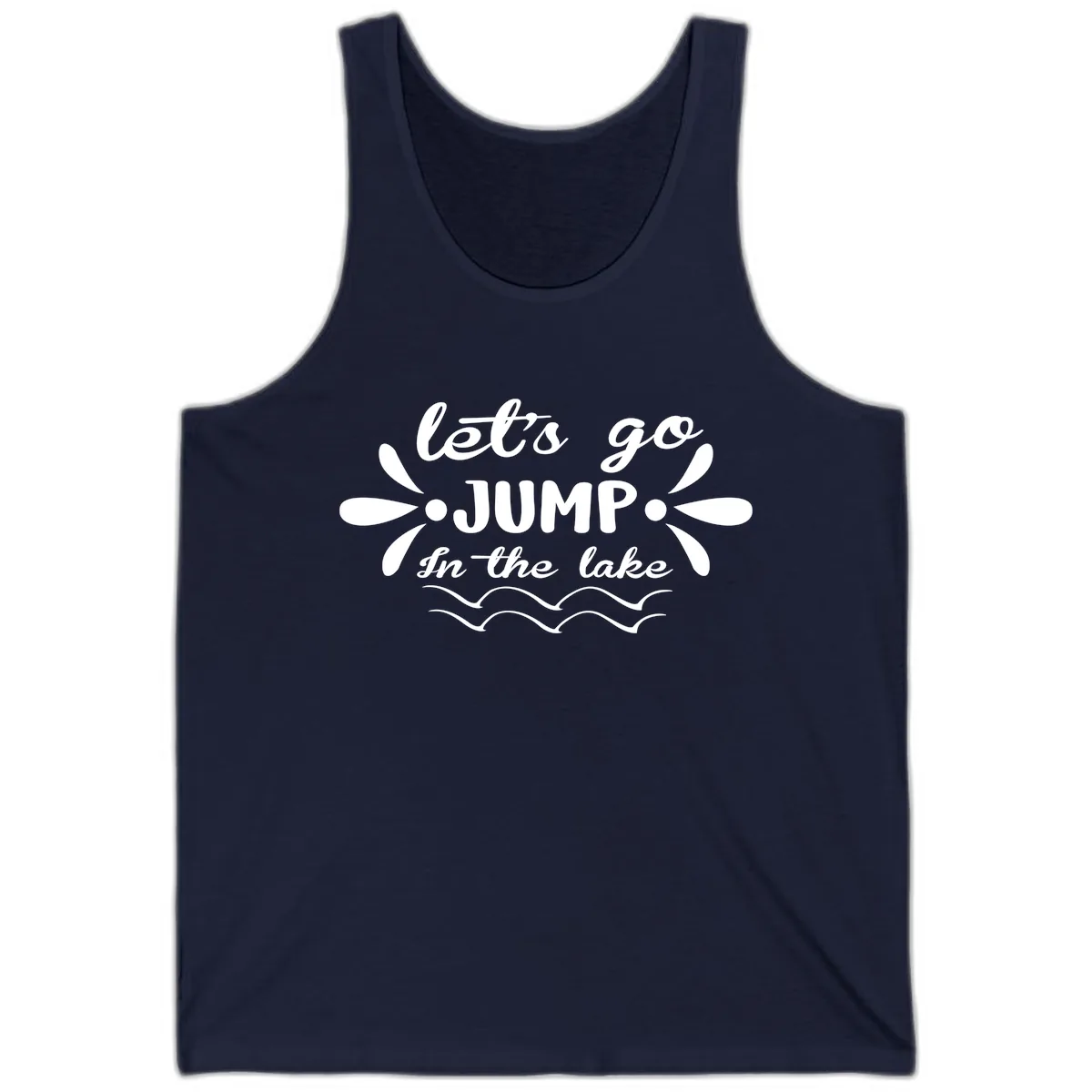 Let's Go Jump In The Lake Tank in Navy