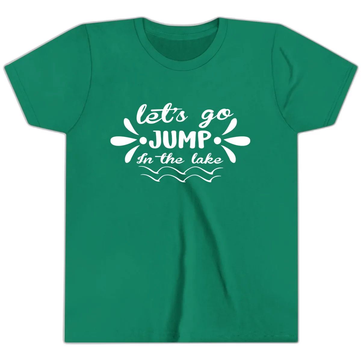 Let's Go Jump In The Lake Youth T-Shirt in Kelly