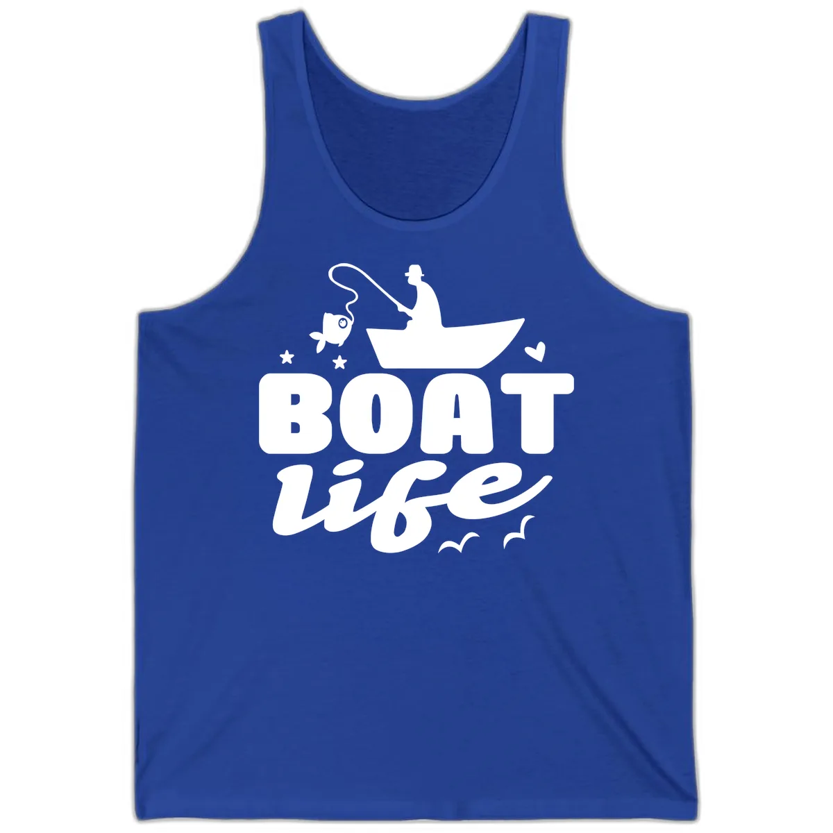 Boat Life Fisherman Fishing Design Tank in True Royal