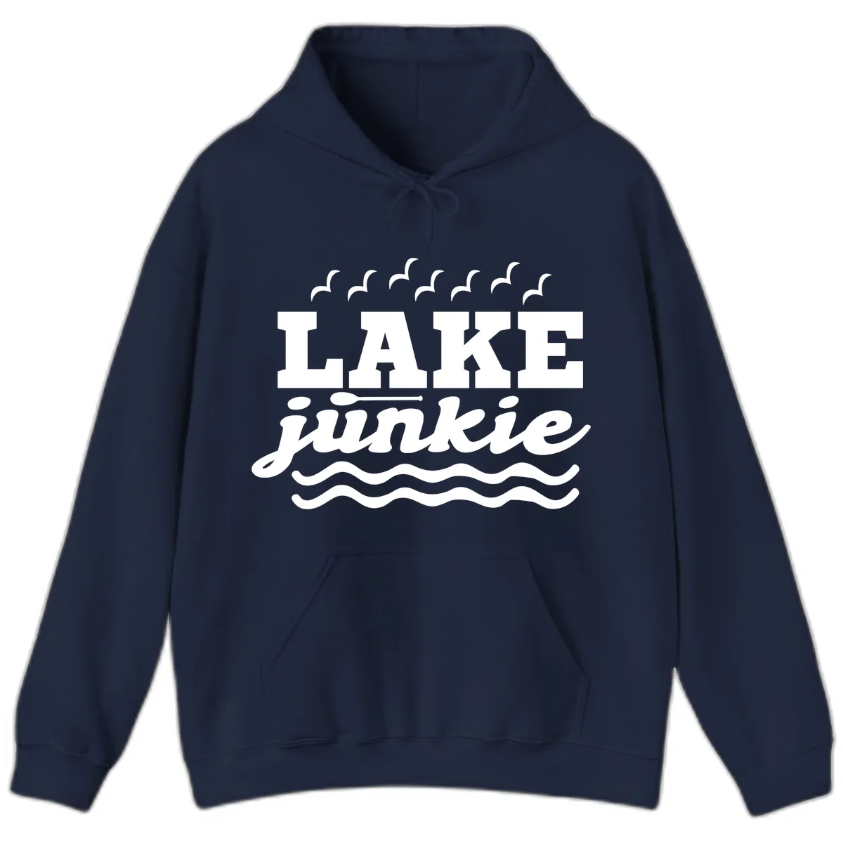 Lake Junkie Paddle Board Design Hoodie in Navy
