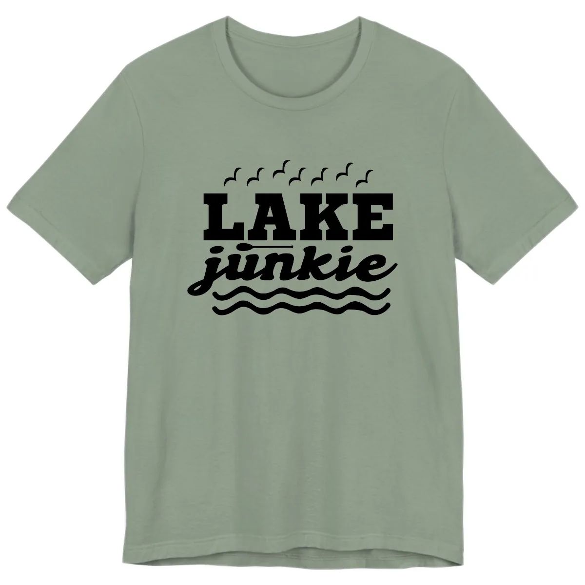 Lake Junkie Paddle Board Design Premium T-Shirt in Sage