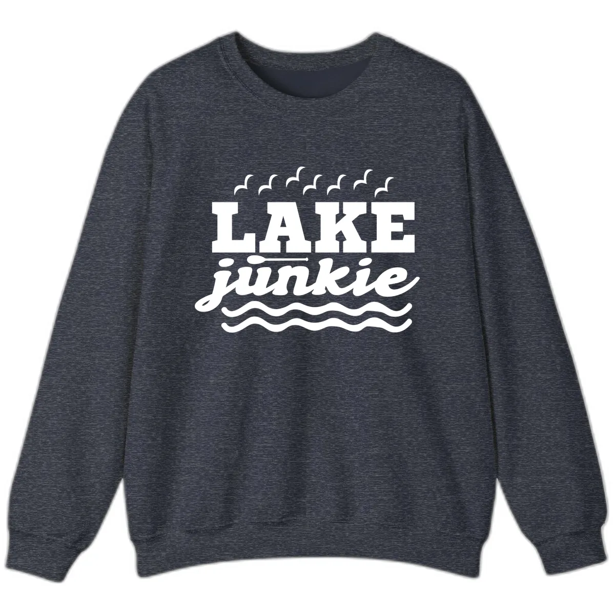 Lake Junkie Paddle Board Design Sweatshirt in Heather Sport Dark Navy