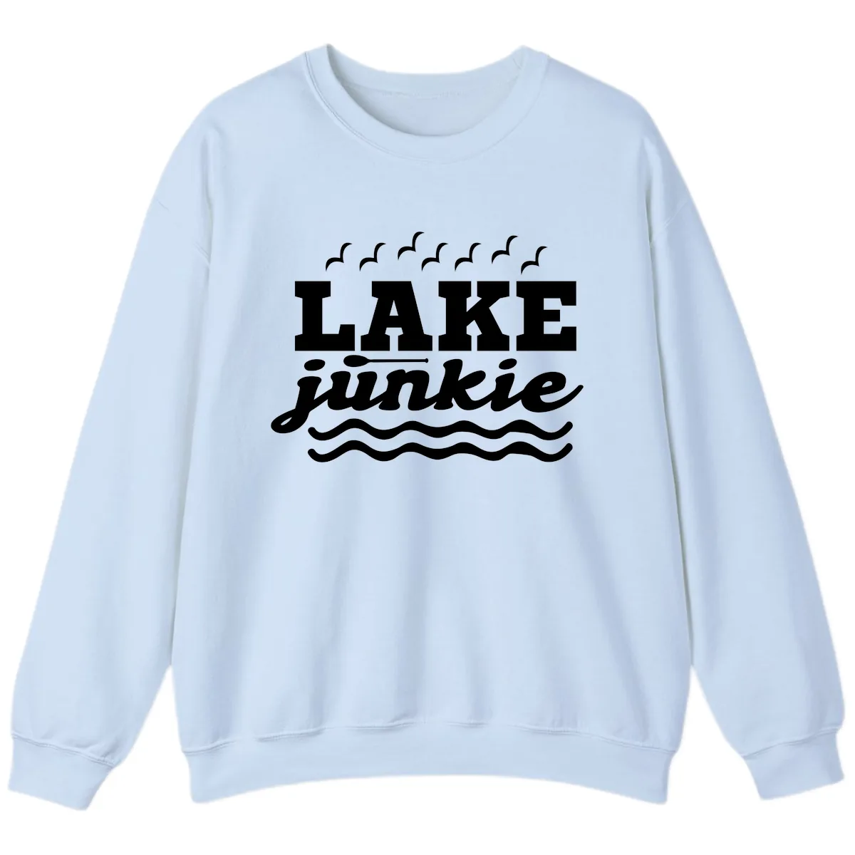 Lake Junkie Paddle Board Design Sweatshirt in Light Blue
