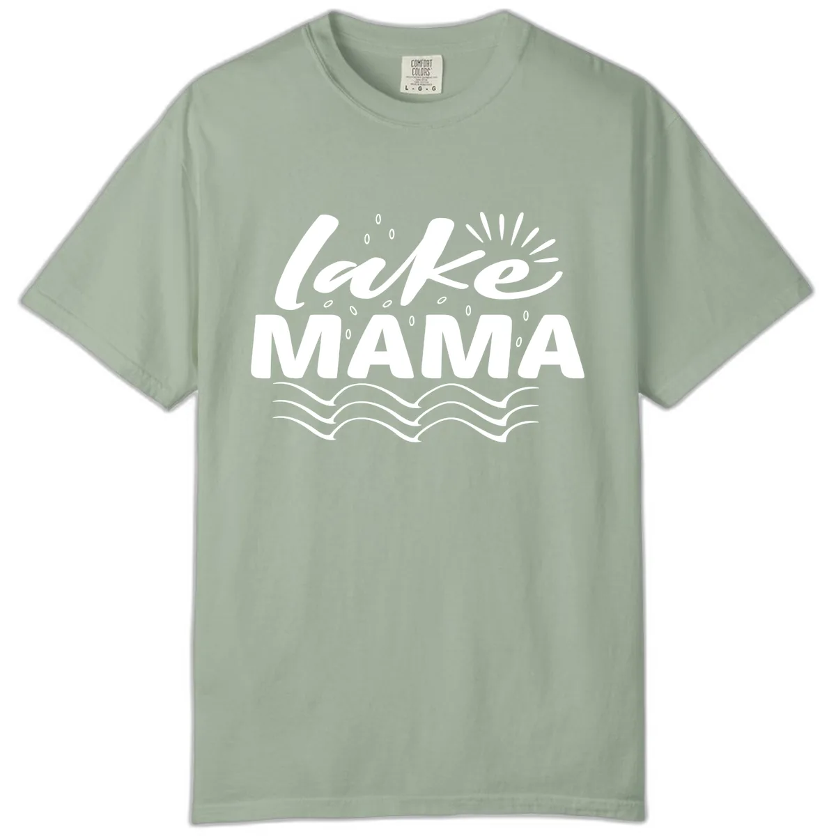 Lake Mama Script and Wave Design Comfort Color in Bay