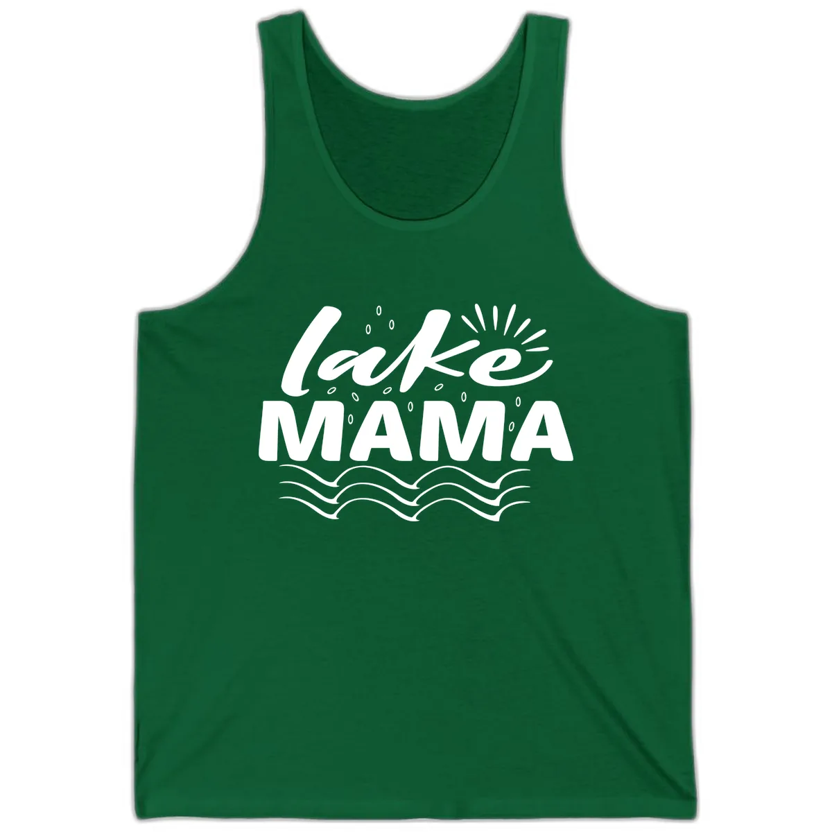 Lake Mama Script and Wave Design Tank in Kelly