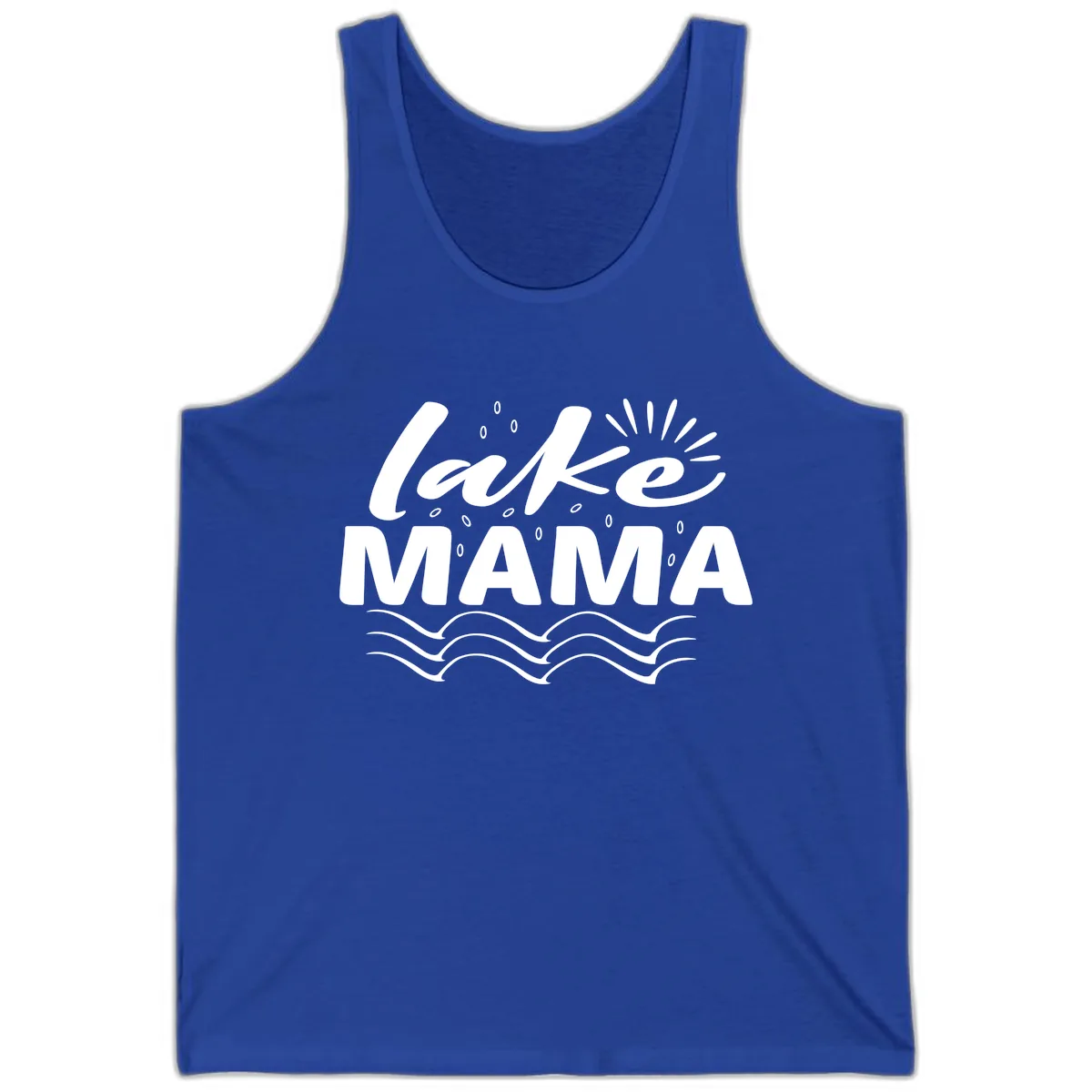 Lake Mama Script and Wave Design Tank in True Royal