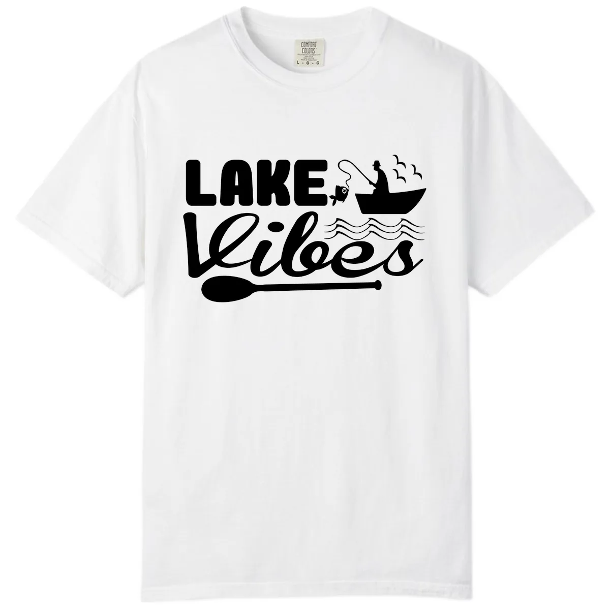 Lake Vibes Fisherman's Delight Comfort Color in White