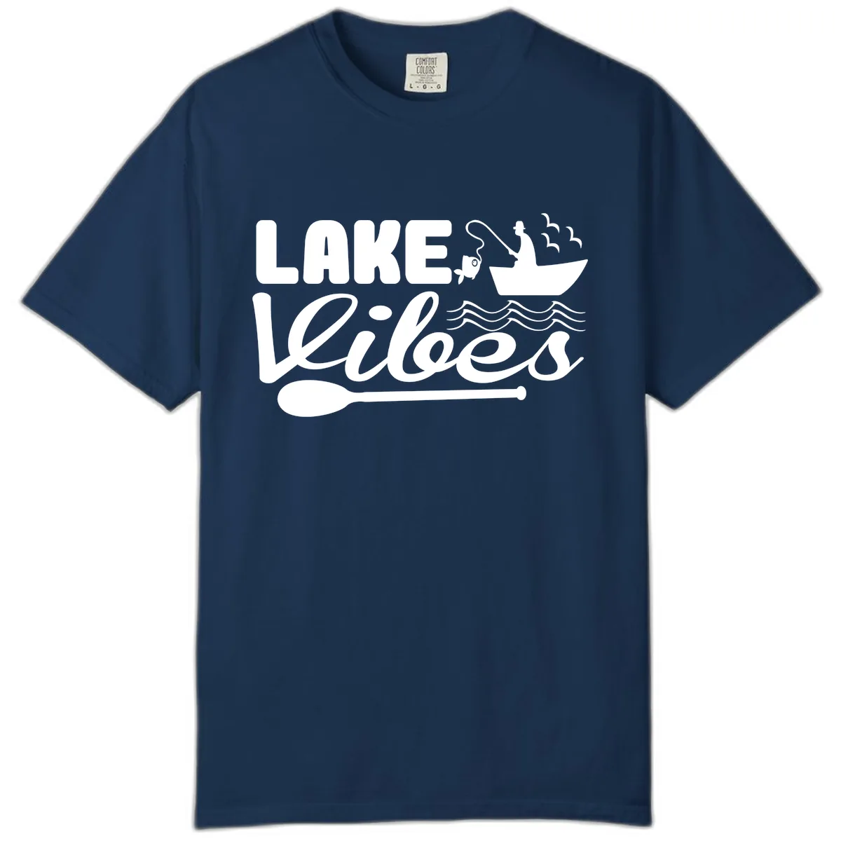 Lake Vibes Fisherman's Delight Comfort Color in Navy