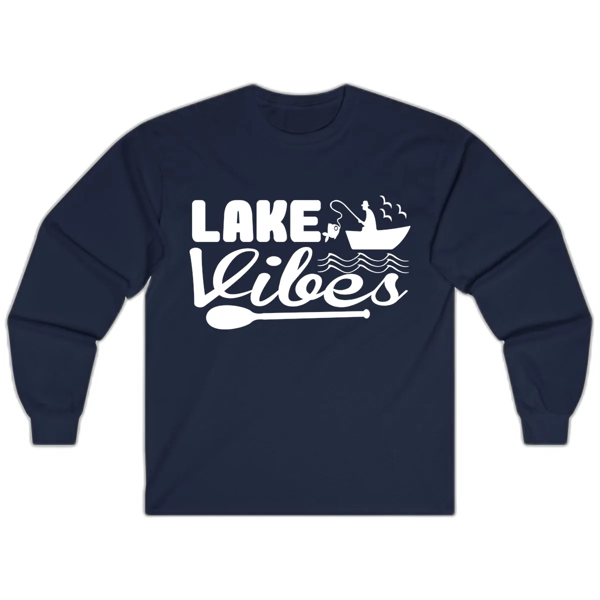 Lake Vibes Fisherman's Delight Long Sleeve in Navy