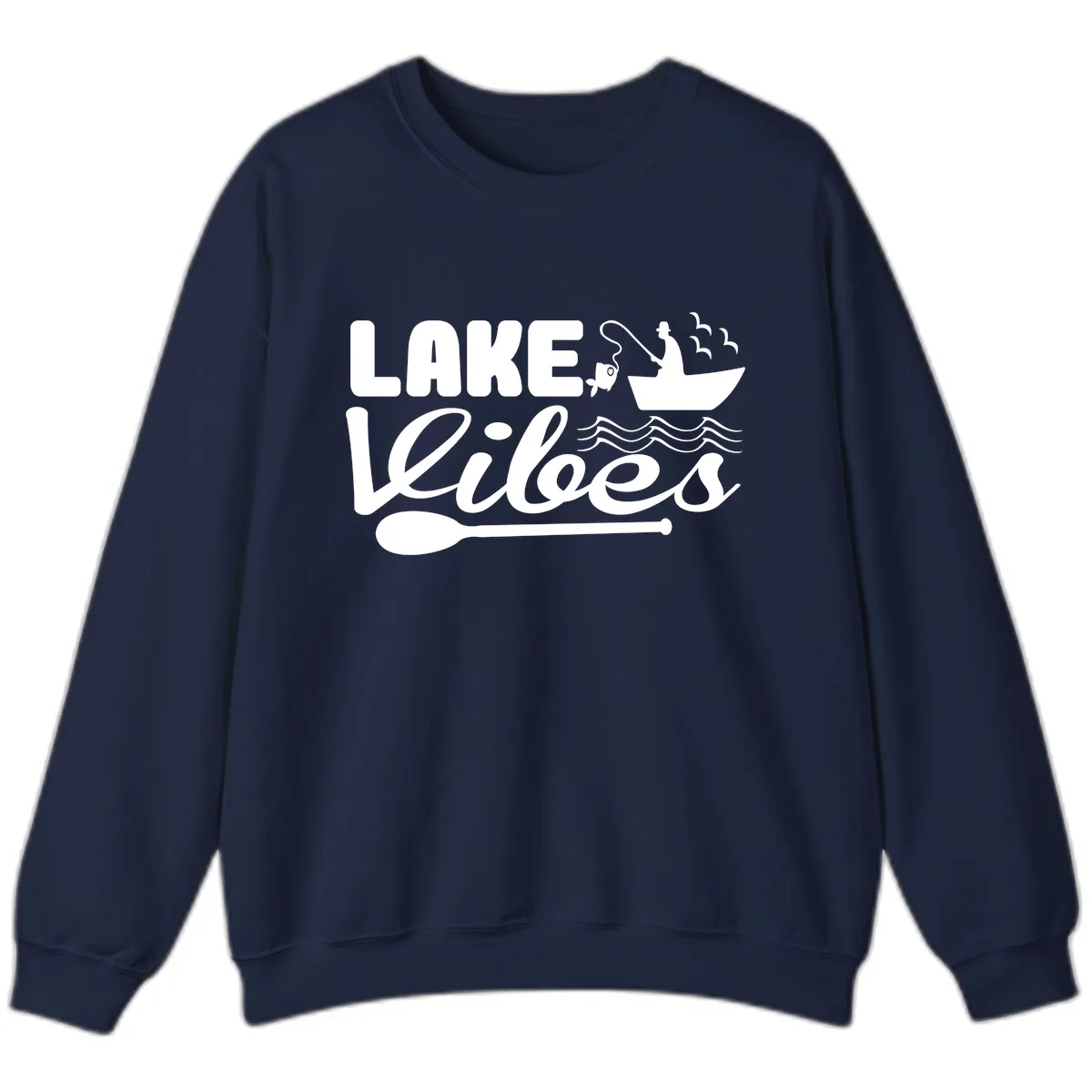 Lake Vibes Fisherman's Delight Sweatshirt in Navy