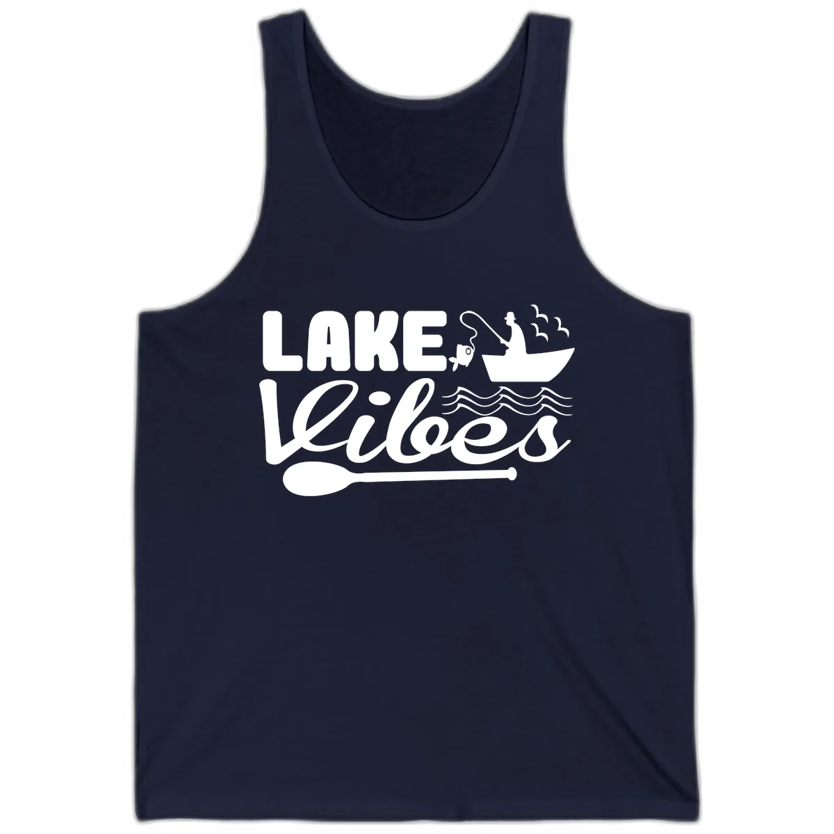 Lake Vibes Fisherman's Delight Tank in Navy