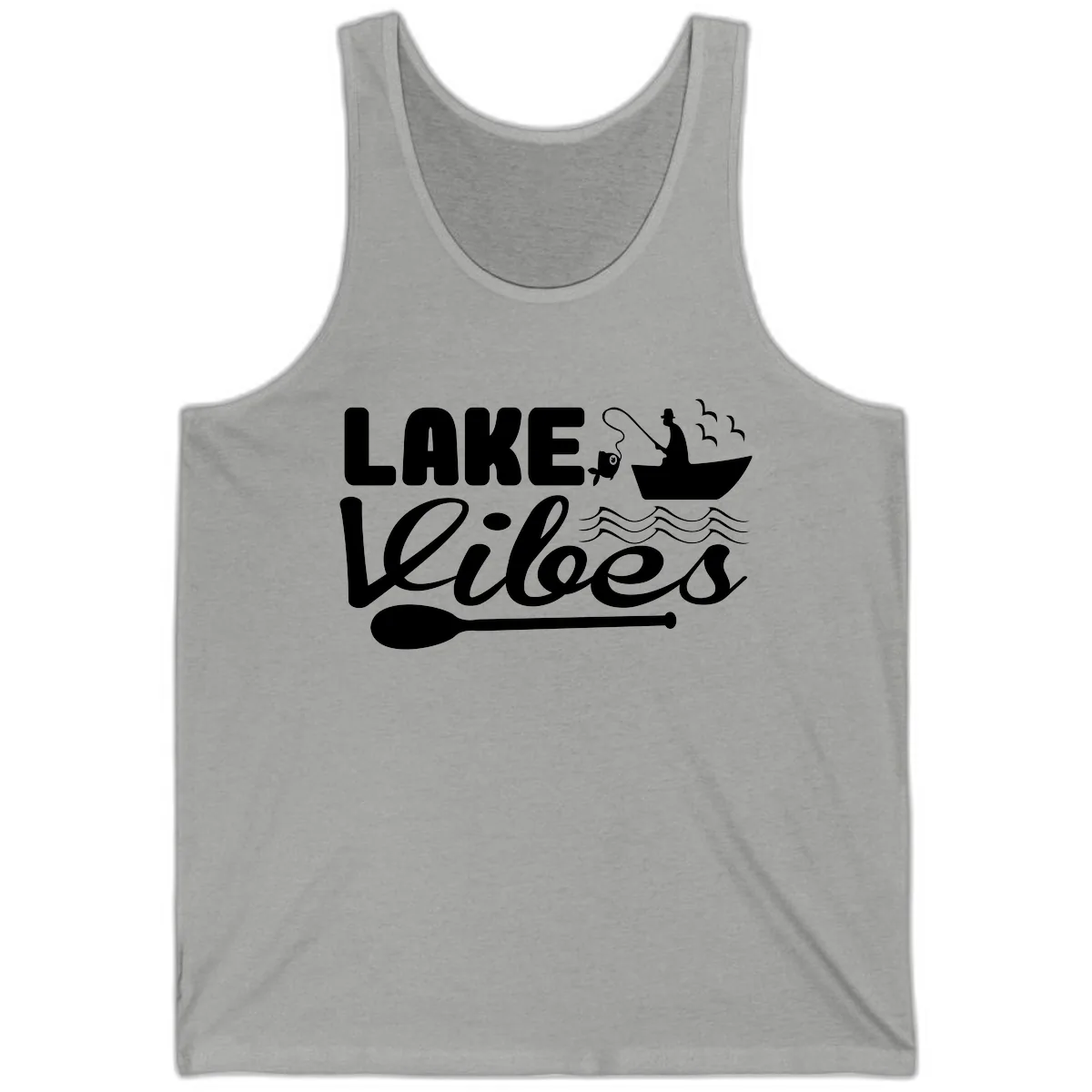 Lake Vibes Fisherman's Delight Tank in Athletic Heather