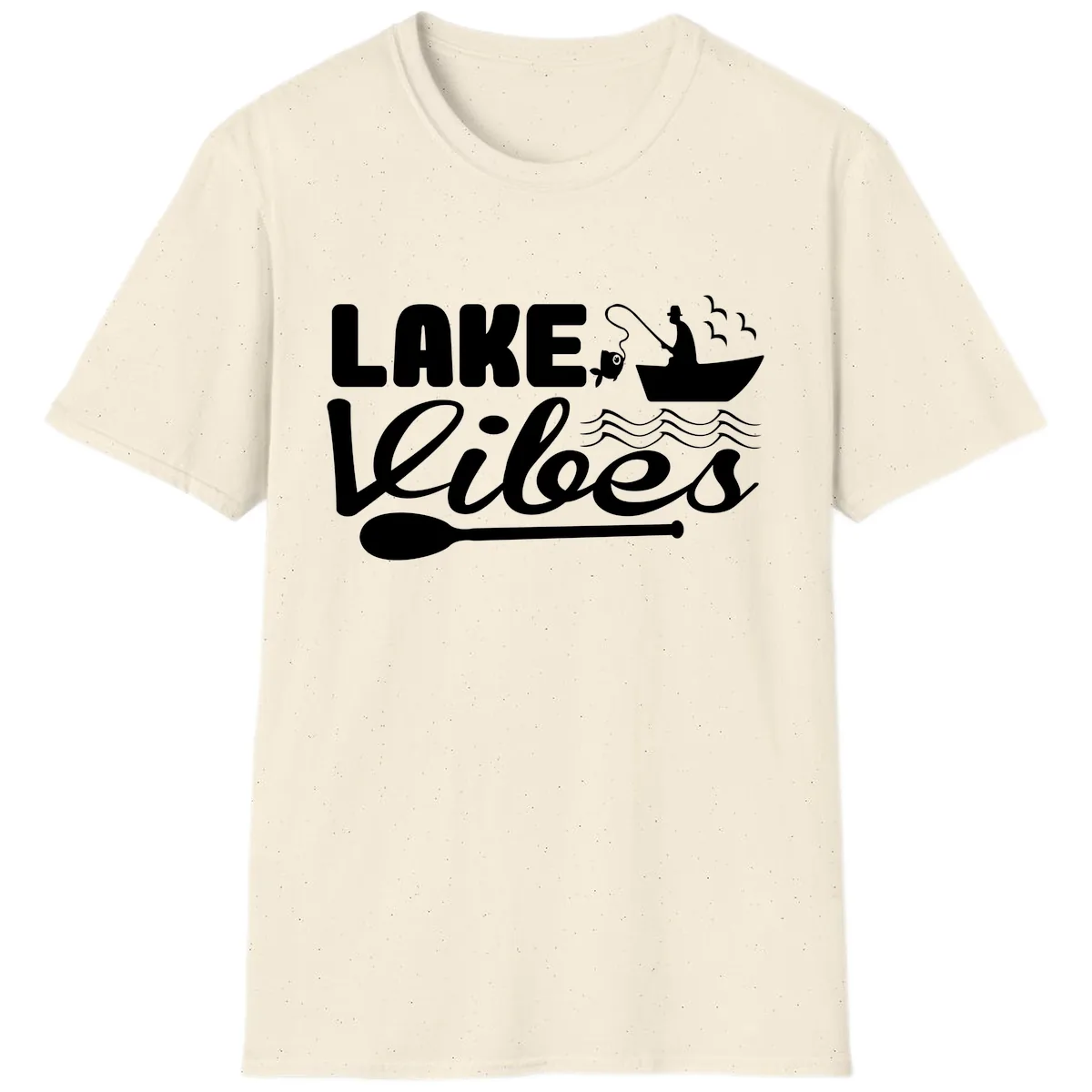 Lake Vibes Fisherman's Delight T-Shirt in Natural