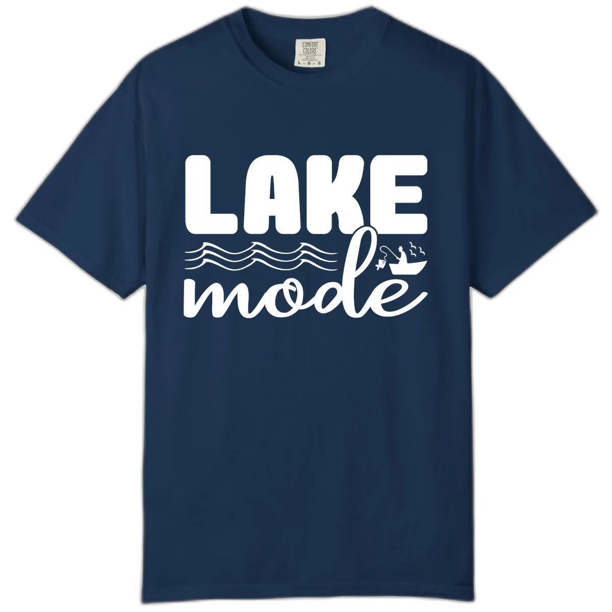 Lake Mode Typography Design Comfort Color in Navy