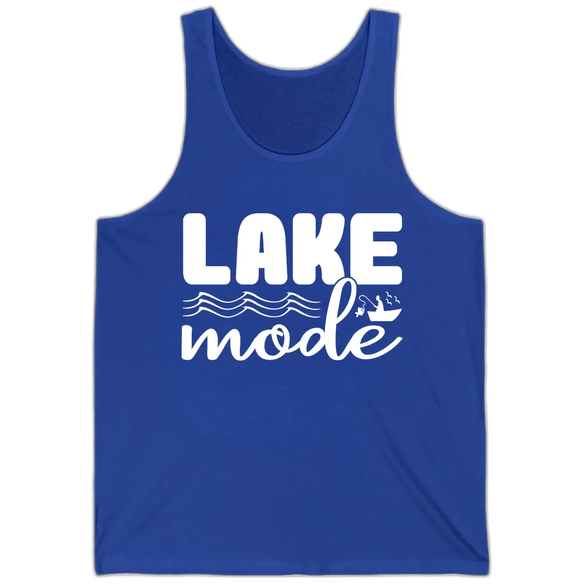 Lake Mode Typography Design Tank in True Royal
