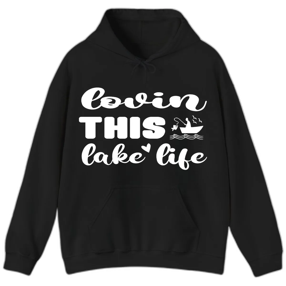 Lovin This Lake Life Hoodie in Black