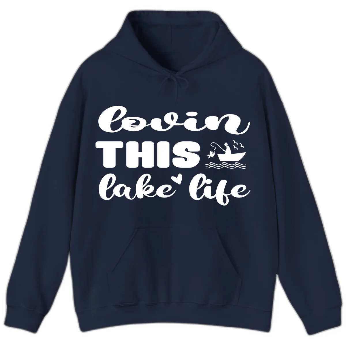 Lovin This Lake Life Hoodie in Navy