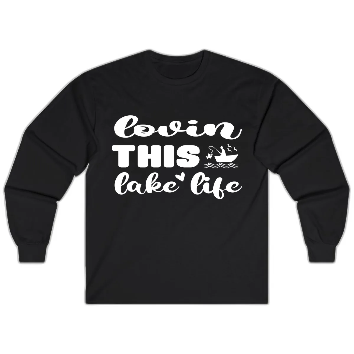 Lovin This Lake Life Long Sleeve in Black